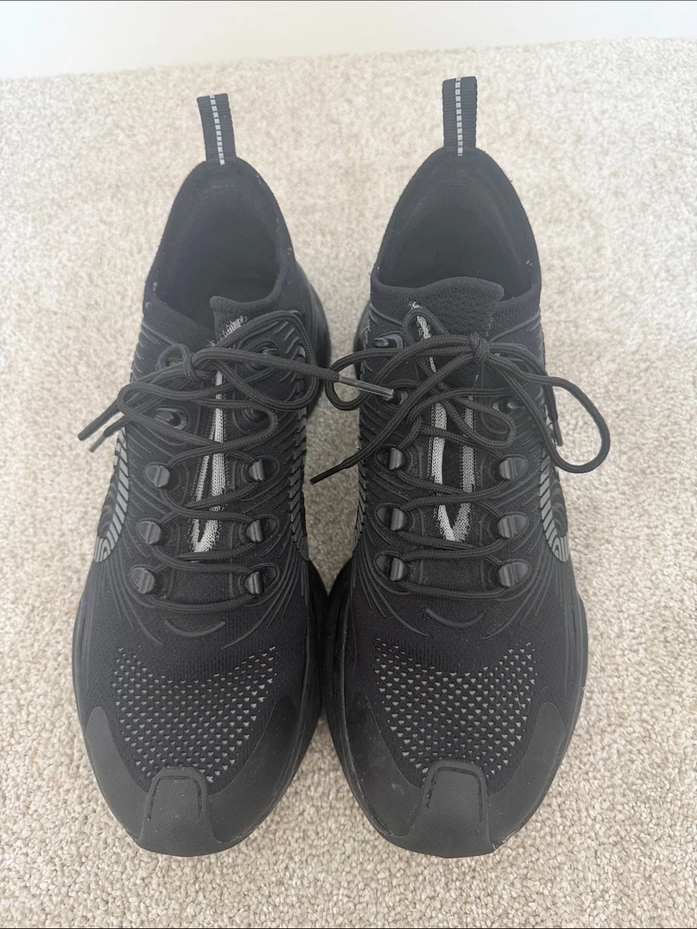 Gucci Men's Black Knit Athletic Sneakers